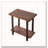2-Tier Industrial Solid Wood End Table with Leveling Feet