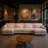 166" Oversized U-Shaped Modular Velvet 4 Seat Sectional Sofa with Ottoman, Cream-934581621