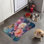 Inky Blooms - 1 Piece Bone Shape Feeding Mat