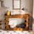 Geometric Block Stacked Wood Console Table