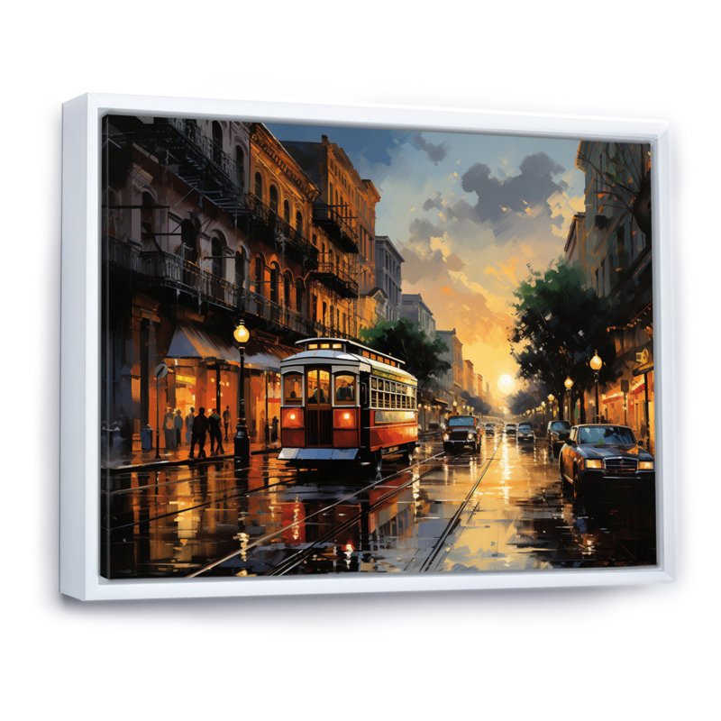 «New Orleans Cityscape Comes Alive At Night I - New Orleans», reproduction sur toile encadrée, H 34 po x l 44 po x P 1,5 po