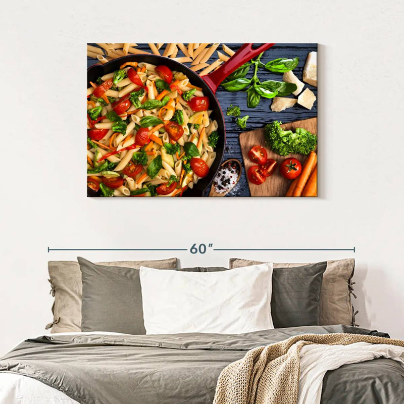 Yarlin Spring Vegetables Pasta, 30" H x 45" W