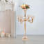 Porte-bougie à 5 bras, vase à fleurs pour centre de table, or-130629600