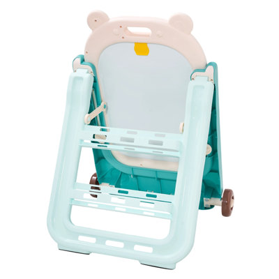 Height-Adjustable Dual-Sided Magnetic Easel for Kids