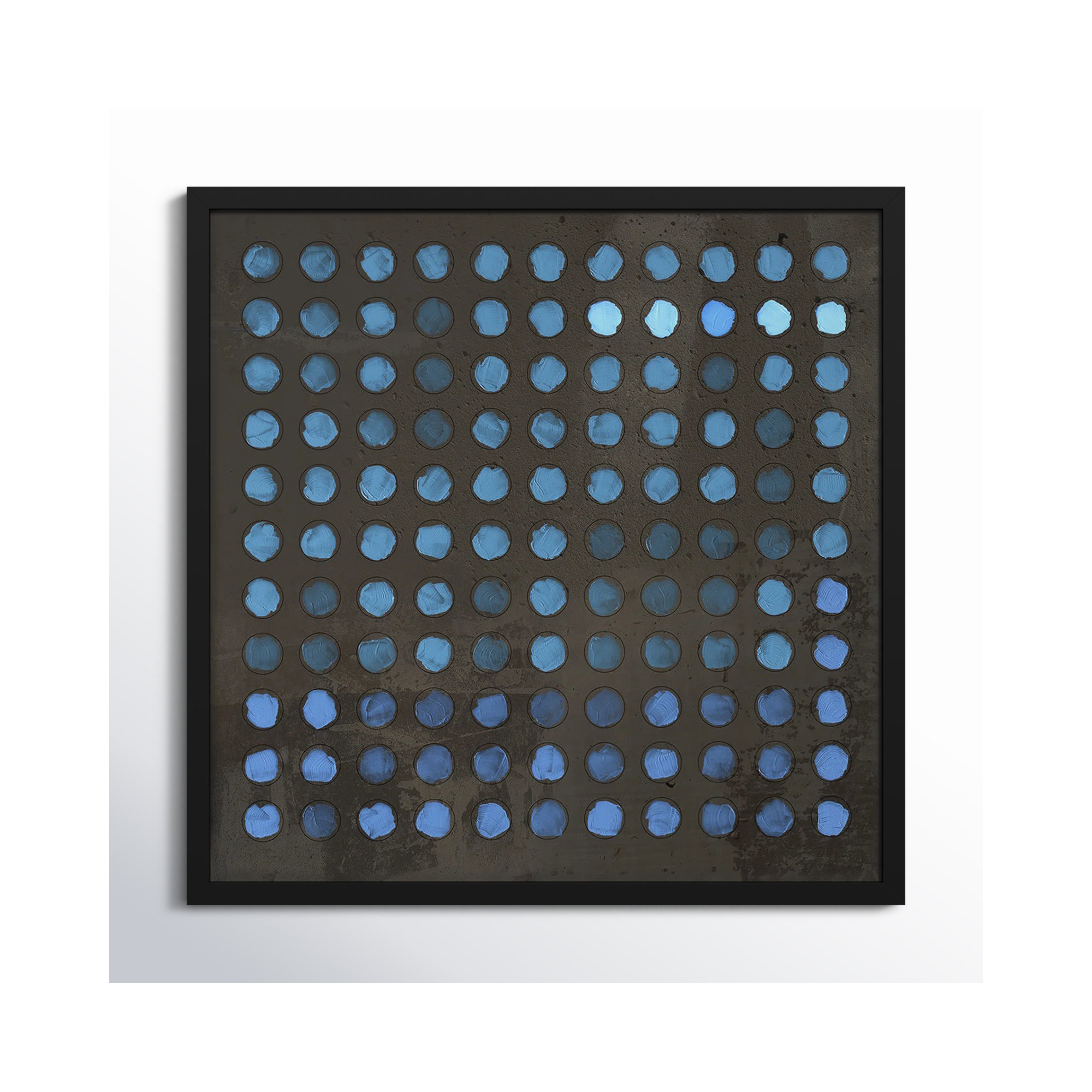Squared Circles 5 by Jacques Pilon, Black, 36" H x 36" W x 1.25" D