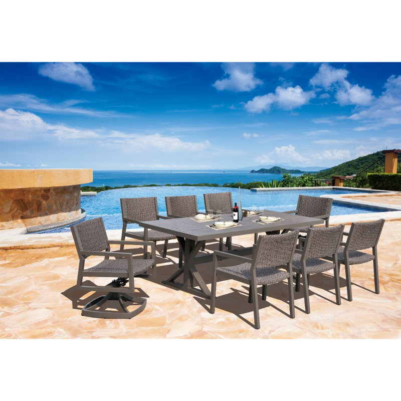 Outdoor Dining Armchair with Cushions