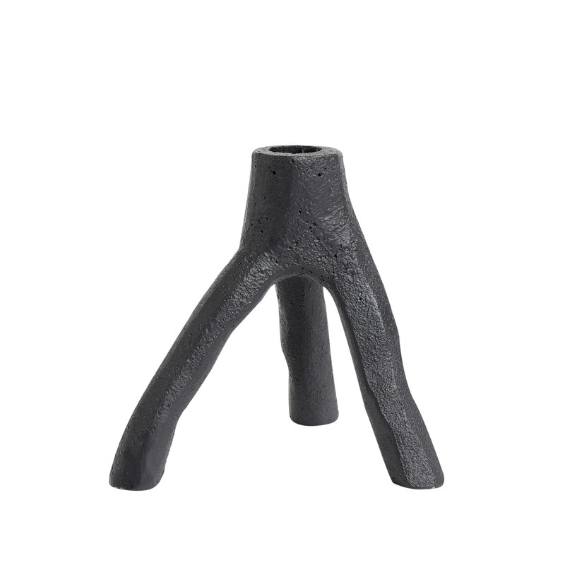 Bougeoir de table en fer, H 5,28 po x l 5,91 po x P 5,12 po