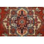 Tapis indien orange en laine 3x5