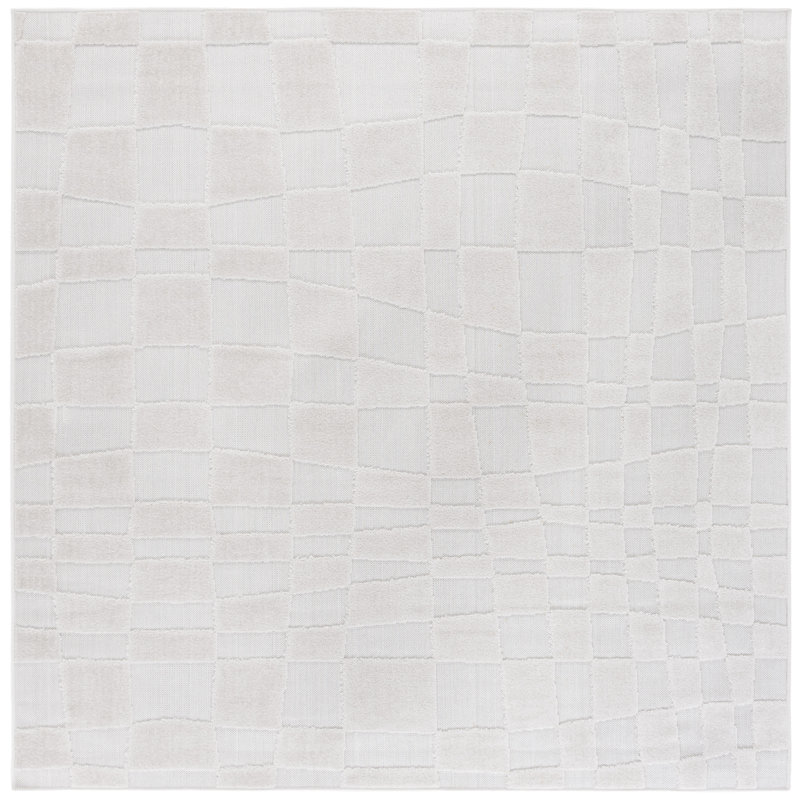 Tapis géométrique Keyrah Performance, Carré 6 pi 7 po