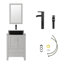 Ensemble de meuble-lavabo simple 24 "avec miroir-1307729380-1339651961