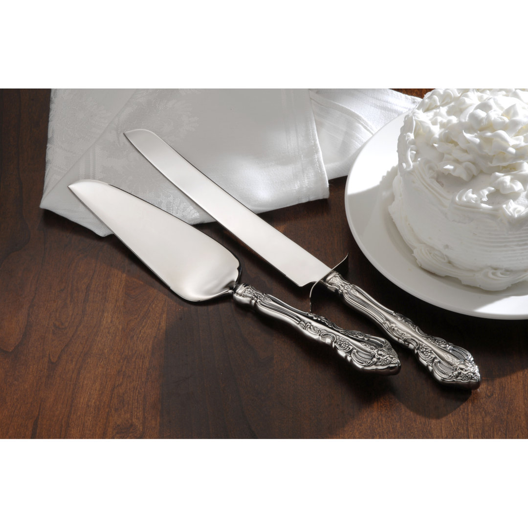 Oneida Michelangelo 2 Piece Cake Set, 18/10 Stainless Steel Oneida