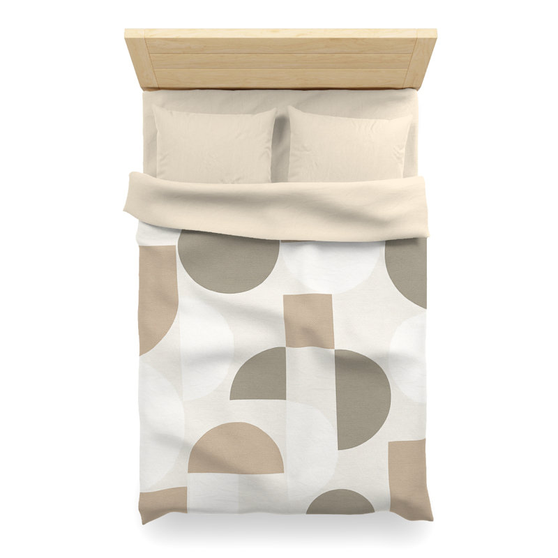 Microfiber Duvet Cover Boho Style, Design 74, Cream, Twin XL Duvet Cover
