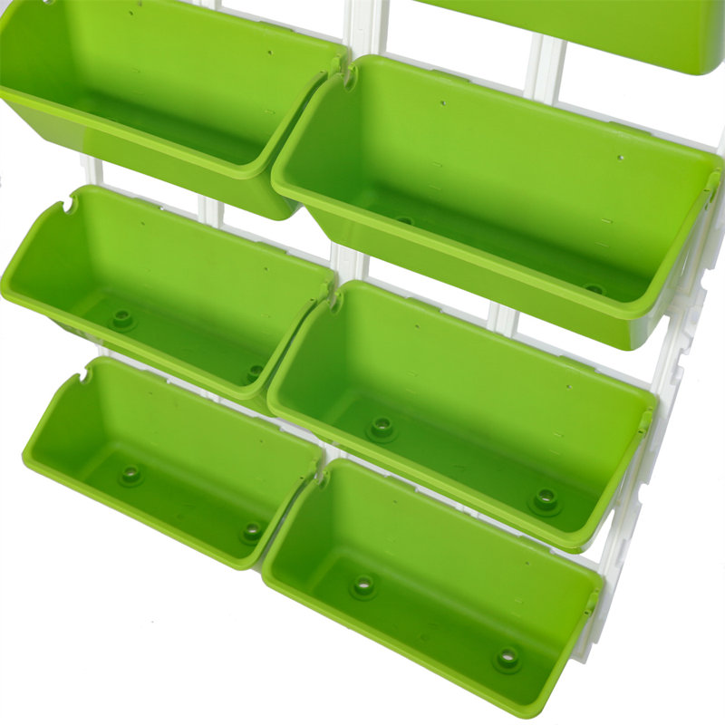 Djerid Hanging Wall Planter (8 pockets), Light Green