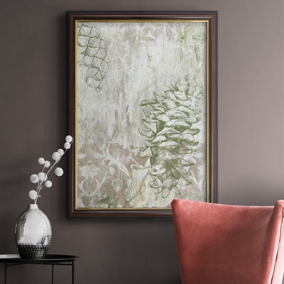 Pinecone Fresco II, toile encadrée de qualité supérieure - prête à être accrochée