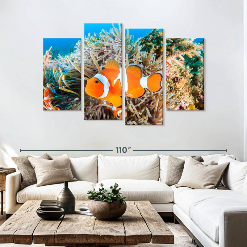 Brampt Fish Swimming, 54" H x 84" W