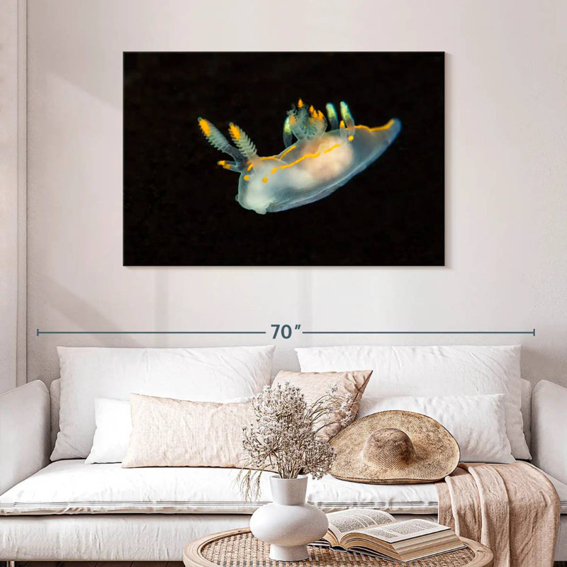 Sea Slug In Dark Waters, 30" H x 45" W