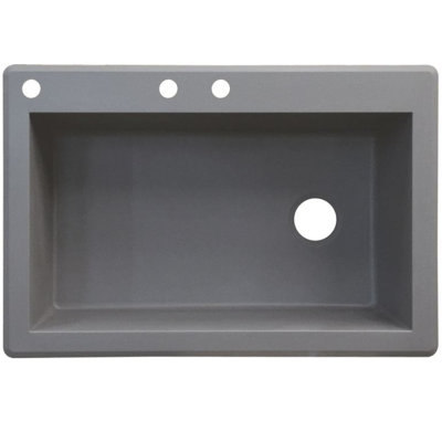 Évier de cuisine à simple cuve encastrable L 33 po x l 22 po Radius