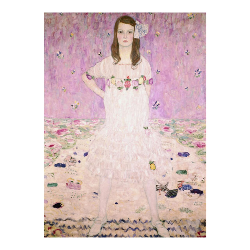 «Girl in White» par Gustav Klimt - Estampe numérique, H 20 po x l 16 po