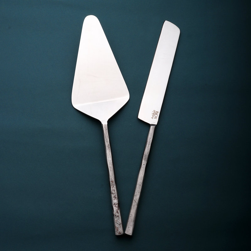 2 Piece Stainless Steel Cake Serving Set