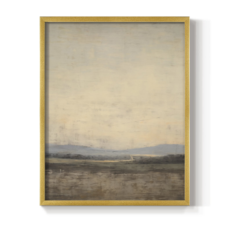 Vintage Landscape XX Framed Print - Solid Wood, 30" H x 24" W, Gold