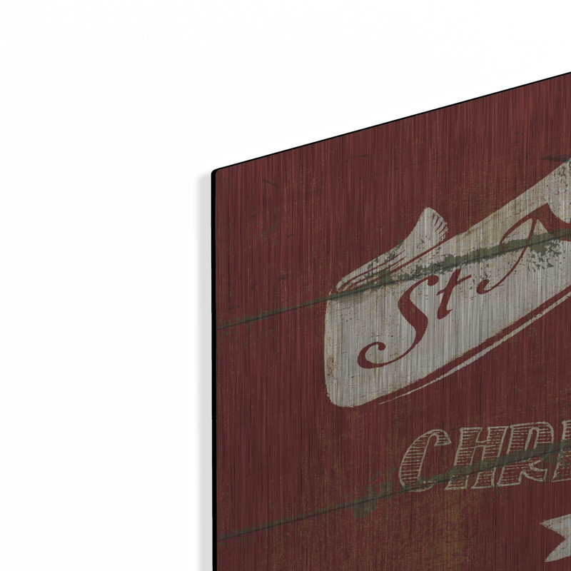«Holiday Signs 4 Panel» par Wellington Studio, art mural en métal, 24 po x 12 po