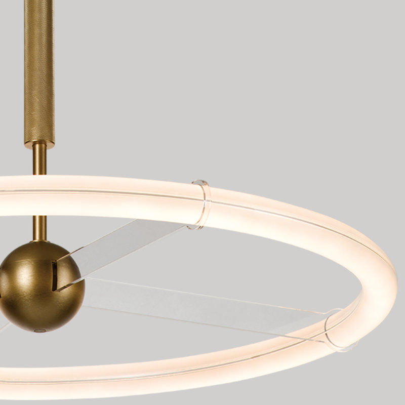 Luminaire suspendu géométrique à 1 lumière DEL unique