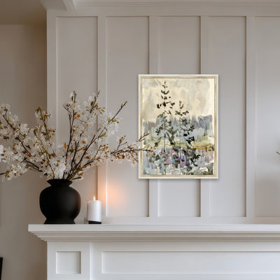 Martha Stewart Skylands, art mural, paysage de la Nouvelle-Angleterre, 18,62 po x 14,62 po, décor de salon et de chambre à coucher, encadré