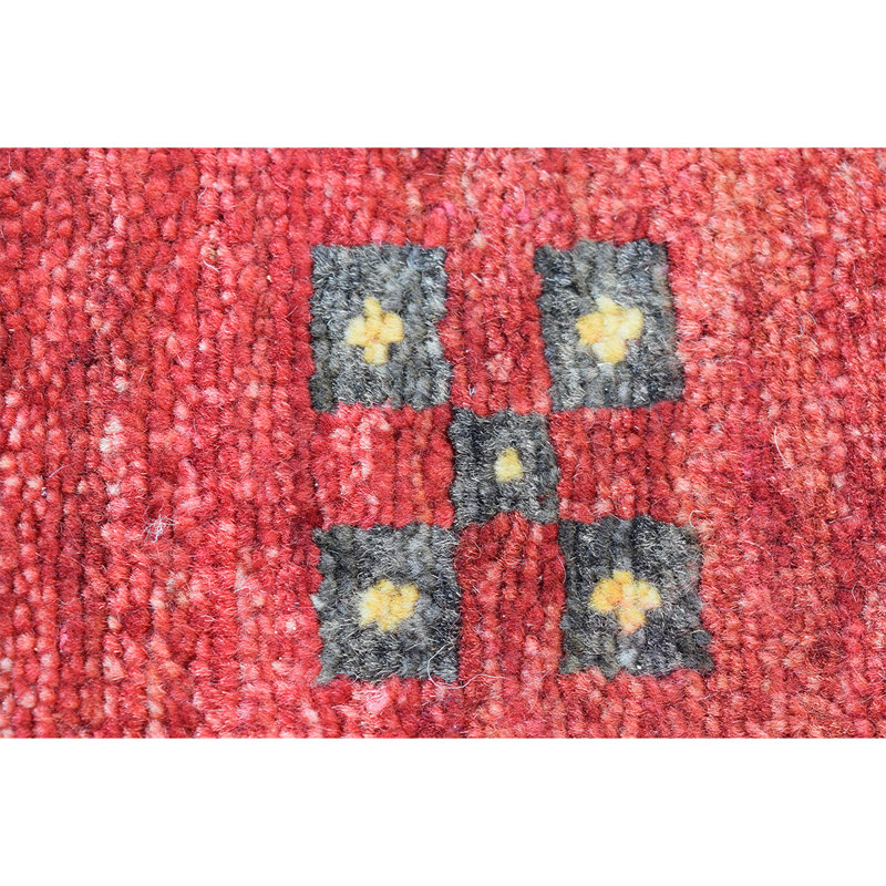 Hand Knotted Wool Southwestern Area Rug in Red, Rectangle 8' x 10'