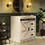Meuble-lavabo 31 po à porte de grange coulissante avec évier Farmhouse-98921699