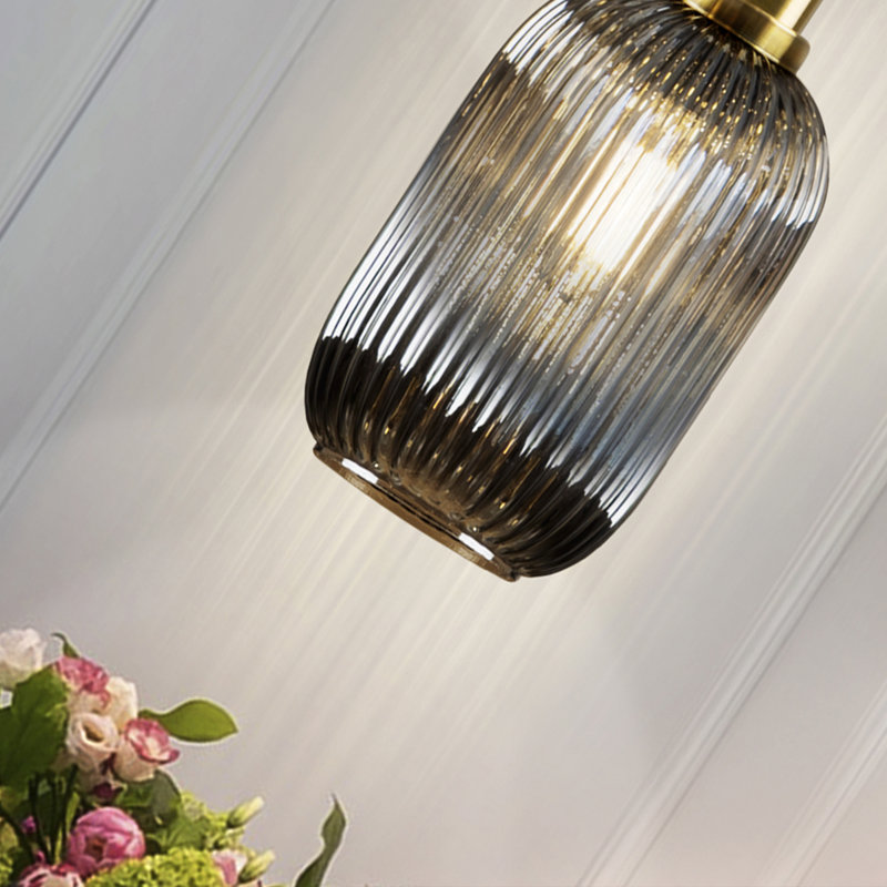 Halia 1 - Light Matte Black/Gold Single Pendant