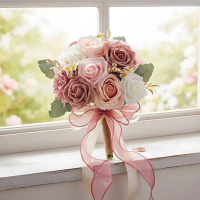 11,4 pouces bouquet de mariage Bouquet de demoiselle d'honneur Bouquet de mariage artificiel