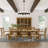 Fahrettin Pine Solid Wood Dining Table-77096625