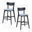 Chaises de bar rembourrées en bois avec repose-pieds-403181516