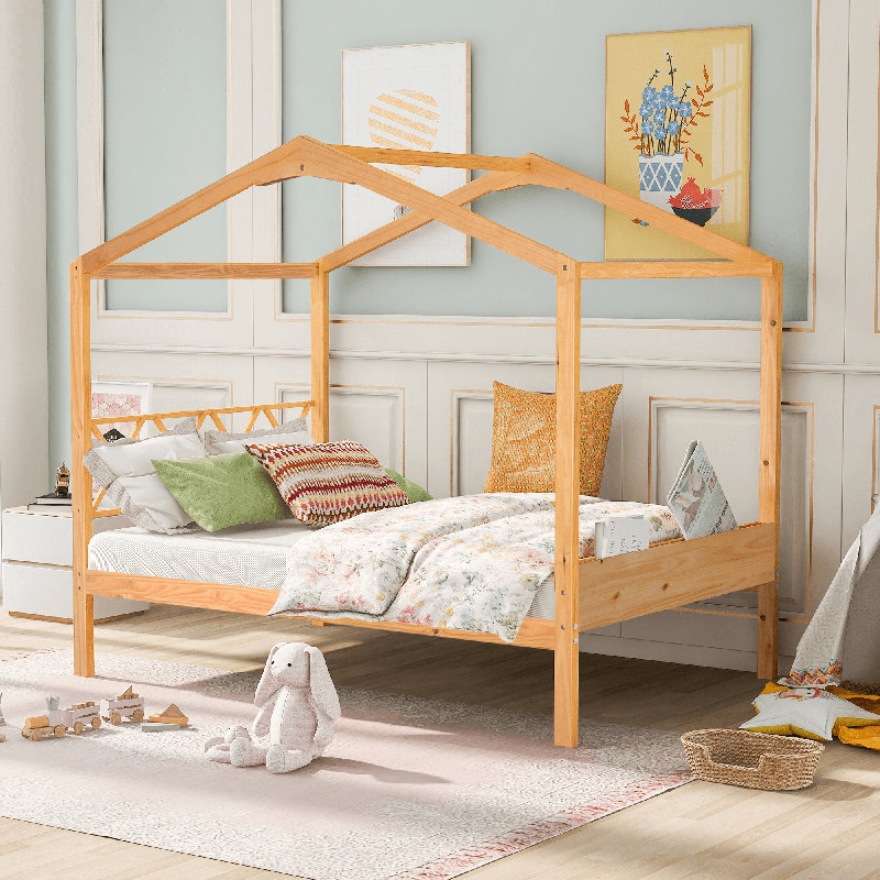 Lit maison avec espace de rangement, Complète