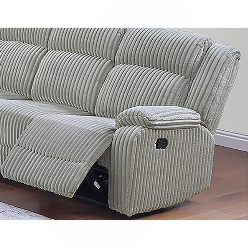 Ensemble de canapé inclinable 2 pièces Motion, Bois de frêne gris