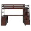 Lit mezzanine double avec 7 tiroirs, 2 tablettes et un bureau-911174448