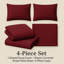 Microfiber Stripe Duvet Complete Set With Striped Pillows & Fitted Sheet-113206100-113206106