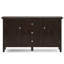 Buffet transitionnel en bois massif à 3 portes avec tiroirs et tablettes réglables Bedford-1821535559