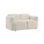 Creger Modern 61 po Causeuse blanche avec accoudoirs arrondis