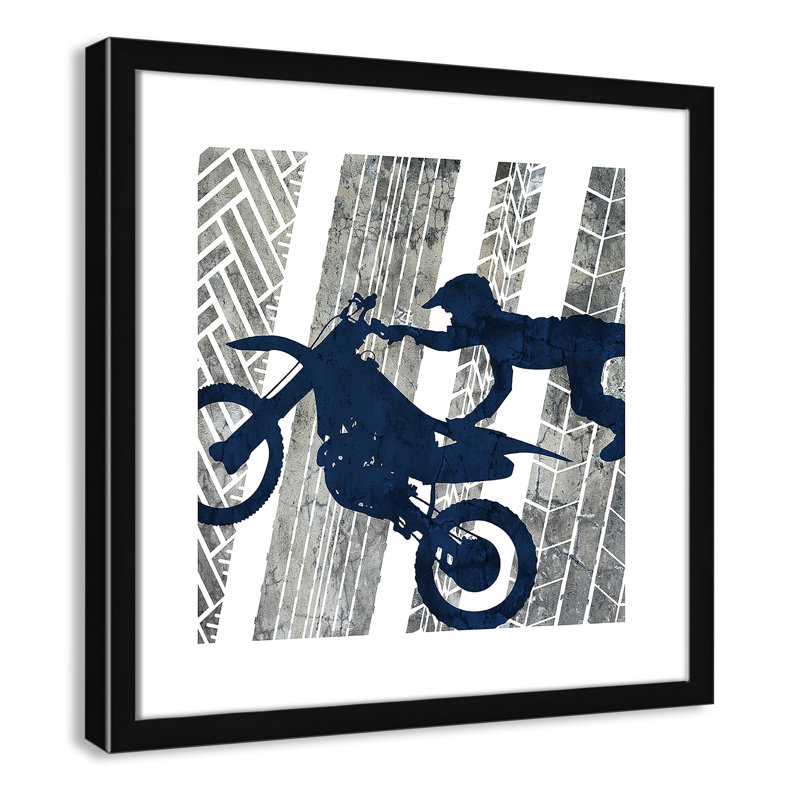 «Motorcross Motocross 2», art encadré, H 17 po x l 17 po x P 1,18 po, Cadre noir