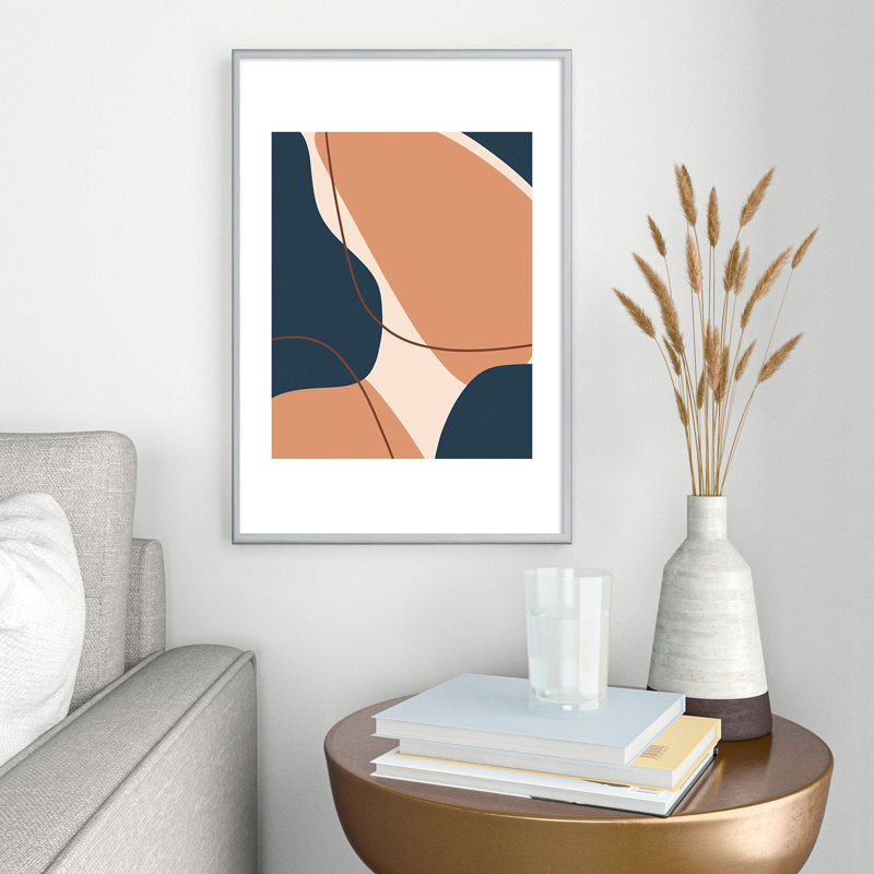 «Alilscriptble More Shapes II», reproduction d'art encadrée, Argent, H 19 po x l 13 po