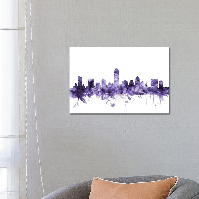Austin, Texas Skyline by Michael Tompsett - 1 Piece Wrapped Canvas Wall Art, 66.04 cm H x 45.72 cm W x 1.91 cm D