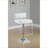 Alameda Chrome and White Adjustable Bar Stool