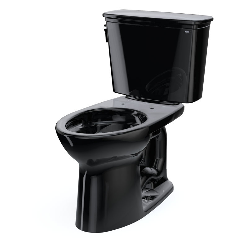 Toilette allongée deux pièces TOTO® Drake® Transition deux pièces 1,28 GPF Tornado Flush®, ébène