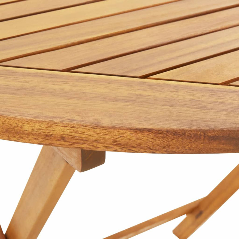 4 - Person Acacia Wood Patio Dining Set with Round Table