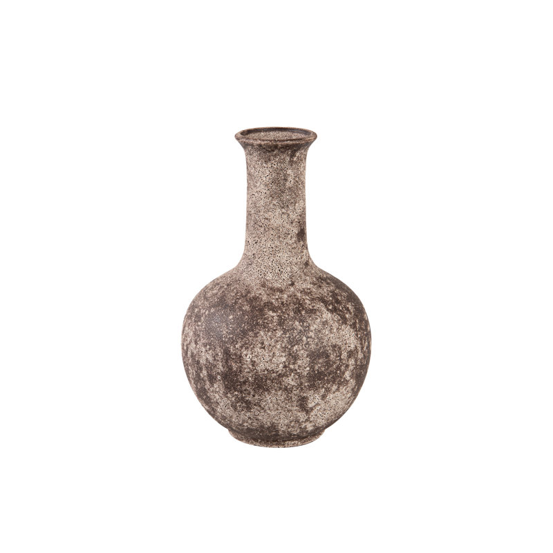 CERAMIC VASE, Brown, overall height- 29cm