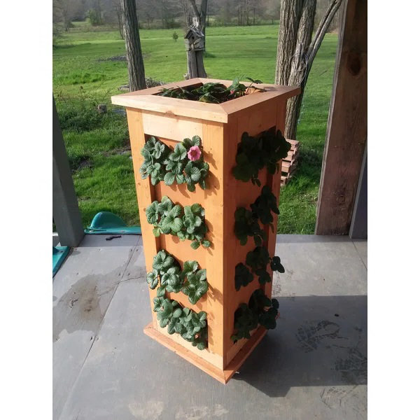 Pot de fleurs en bois