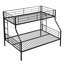 Lit superposé simple au-dessus d'un lit double en métal, pas de sommier nécessaire, rangement spacieux sous le lit, assemblage simple, style contemporain, structure stable, fonctionnement silencieux, marche sécuritaire, 78,7 po de longueur, 56,3 po de largeur, 65 po