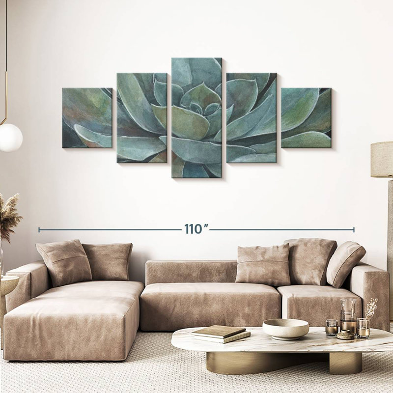 Harnek Rustic Succulent, 42" H x 92" W