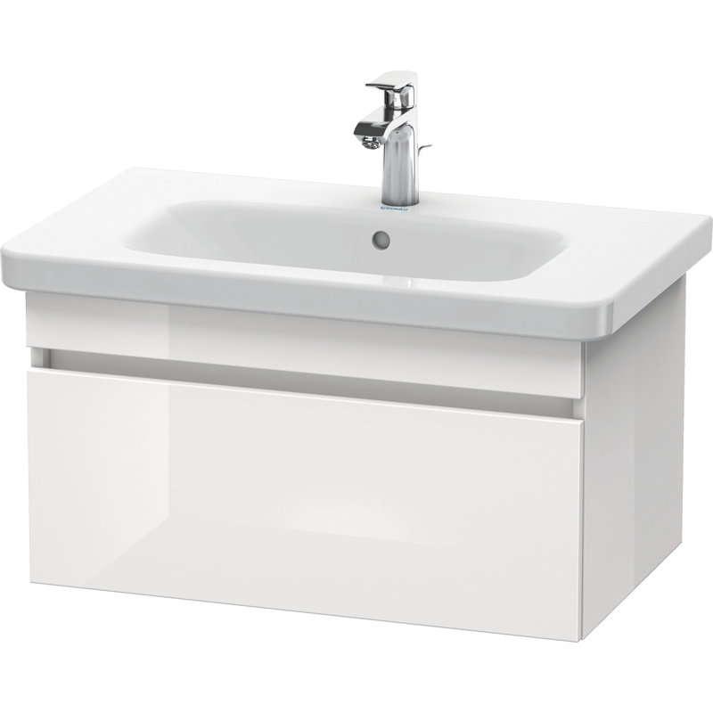 Base de bain de salle de bain simple à fixation murale 28,75 po durastyle, Bleu clair mat / blanc mat